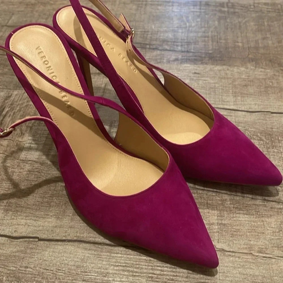 NWOB!! Veronica Beard - Lisa Sling - Purple Pointed Heel - Size 9.5 - Picture 7 of 8